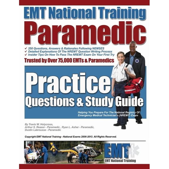 EMT National Training Paramedic Practice Questions & Study Guide, (Paperback)