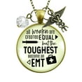 thumbnail image 1 of EMT Necklace All Women Equal Toughest EMT Gutsy Goodness Bronze Metal Adult Female Caduceus, 1 of 8
