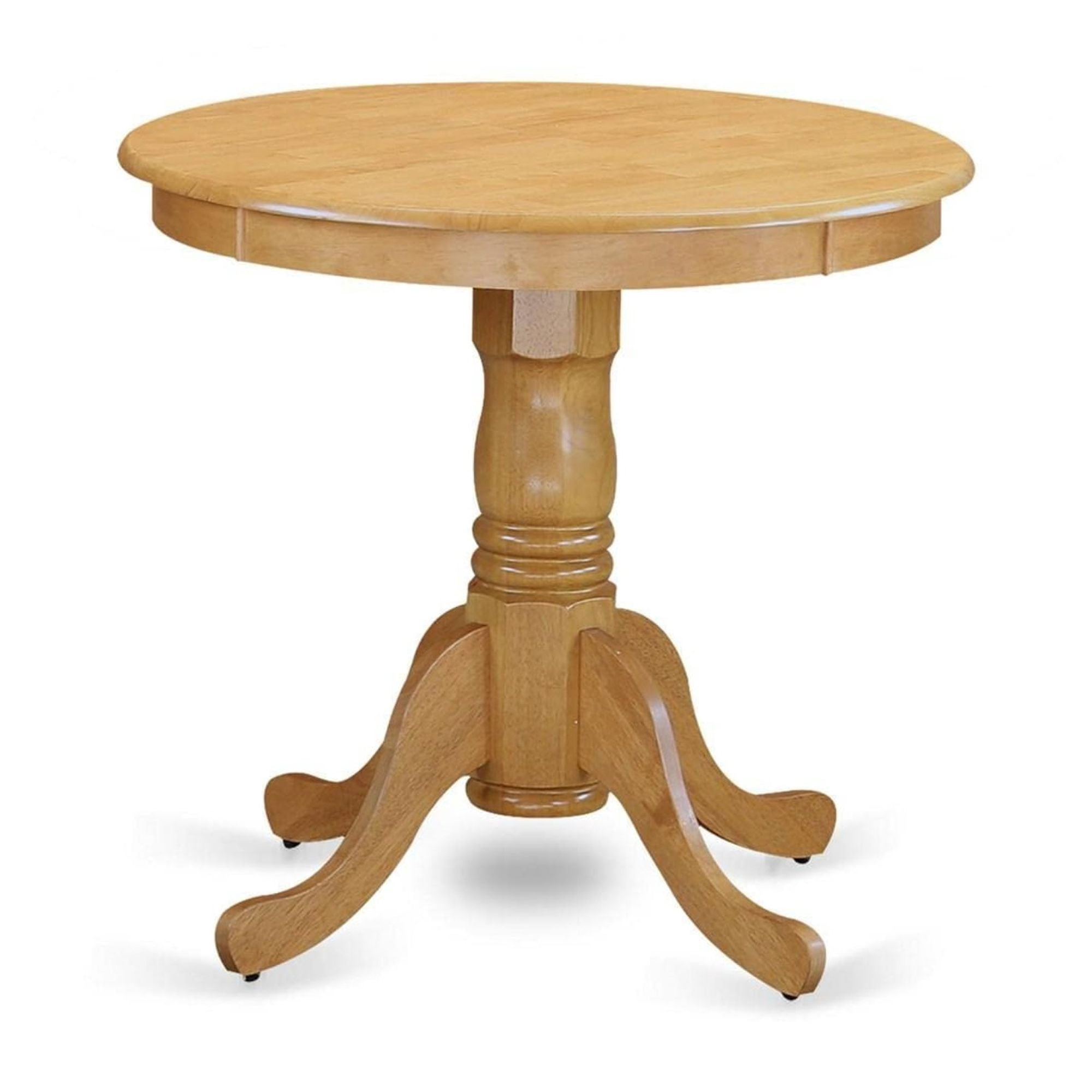 EMT-OAK-TP Edan Dining Table Made of Rubber Wood, 30 Inch Round, Oak ...