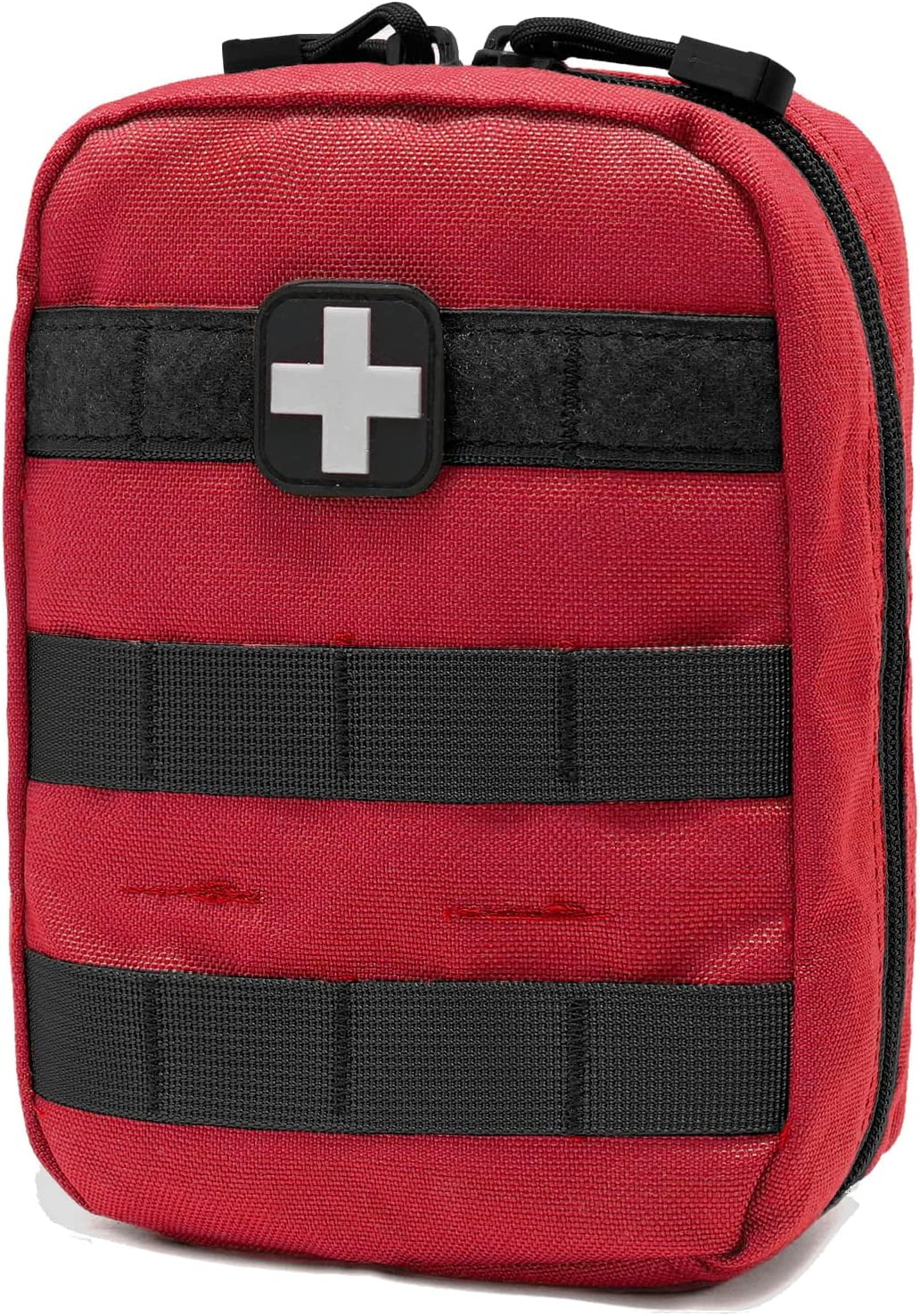 EMT Pouch MOLLE Ifak Pouch Tactical MOLLE Medical First Aid Kit Utility Pouch (with Medical Supplies Red)