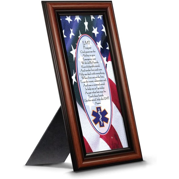 EMT Prayer, Picture Frame for EMT Who Serves the Community, Picture Framed Poem, 6x12 7799