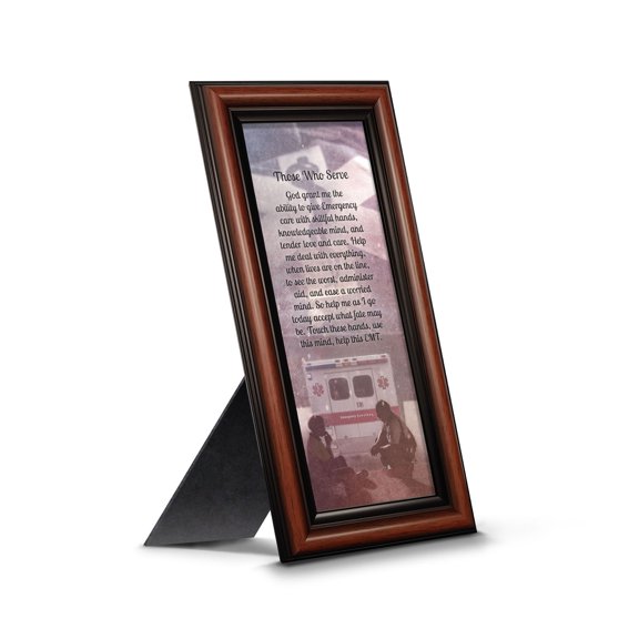 EMT Prayer, Picture Frame for EMT Who Serves the Community, Picture Framed Poem, 7364W