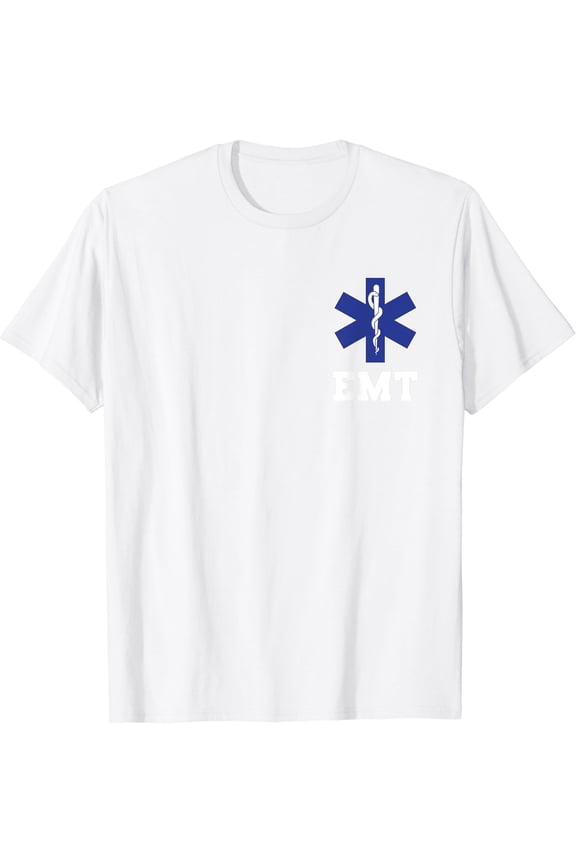 EMT Shirt EMS Paramedic Thin White Line Two-Sided EMT Gift T-Shirt100% cotton
