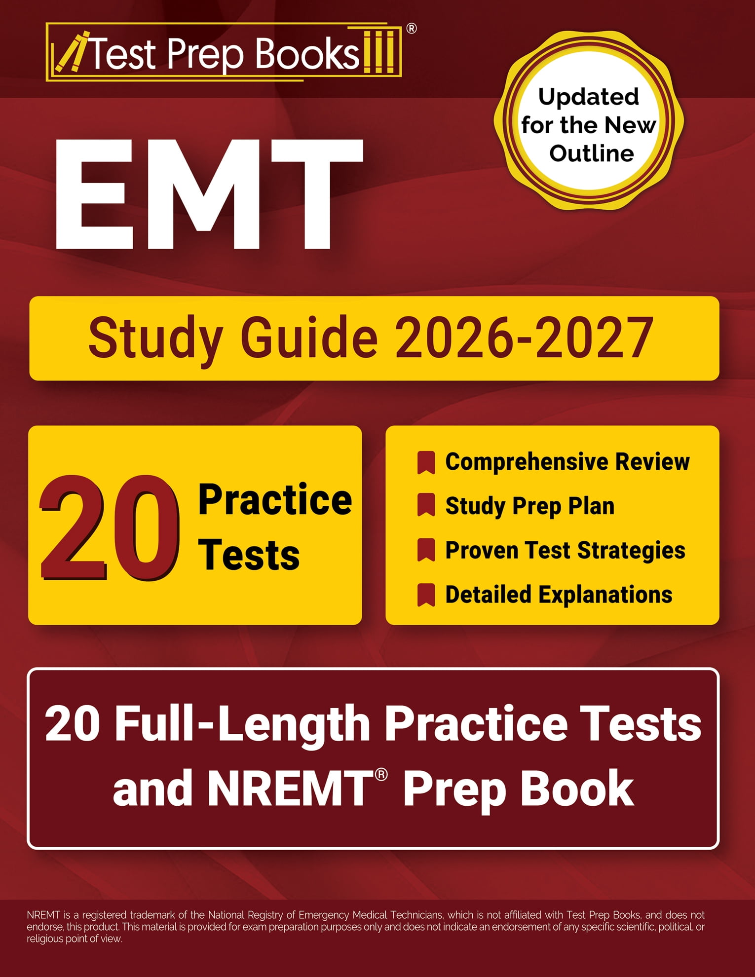 EMT Study Guide 2026-2027: 20 Full-Length Practice Tests and NREMT Prep ...
