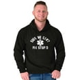 thumbnail image 1 of EMT We Cant Fix Stupid Funny Medical Unisex Plus Fleece Graphic Hoodie Brisco Brands 2X, 1 of 5