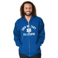 thumbnail image 1 of EMT We Cant Fix Stupid Funny Medical Zip Up Hoodie Men's Women's Brisco Brands S, 1 of 6