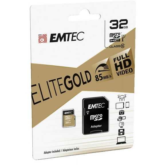 EMTEC MicroSDHC Class 10 Gold Plus with Adapter