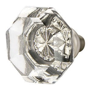 EMTEK #8 Rosette Passage Set with Old Town Clear Knob - Available in 10 Finishes - 8108OTUS7 - French Antique (US7)