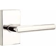 thumbnail image 1 of EMTEK Modern Rectangular Rosette Passage Set with Matching Finish Stuttgart Lever - Choice of Left/Right Handing and 7 Finishes - 5112STURHUS14 - Right Handed (RH) - Polished Nickel (US14), 1 of 6