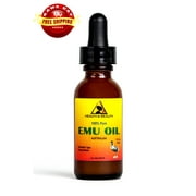 EMU OIL AUSTRALIAN ORGANIC TRIPLE REFINED 100% PURE 1 OZ with GLASS DROPPER