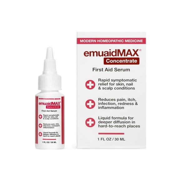 EMUAIDMAX Concentrate Homeopathic First Aid Serum, All Natural Solution for Itchy, Painful Skin Conditions, 1 oz