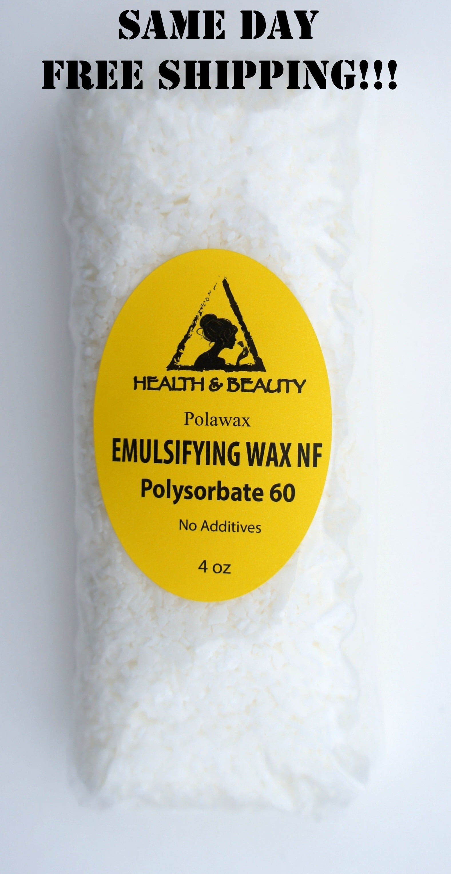 Emulsifying Wax NF, Non-GMO Premium Quality Polysorbate 60/ Polawax 8 oz.