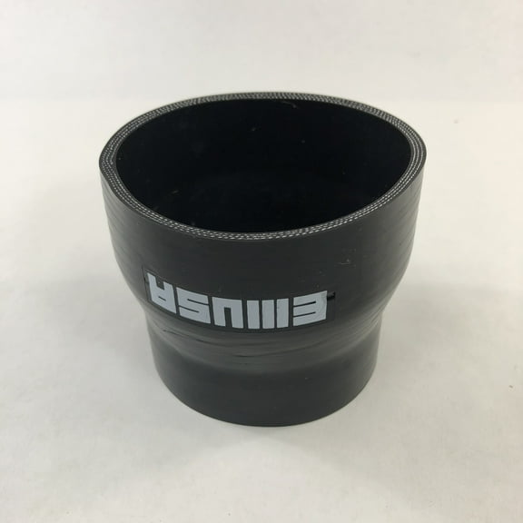EMUSA Black 3" to 3.5" 76 - 89 mm Straight Silicone Hose Reducer Turbo Coupler