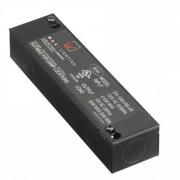 EN-1260-R-AR-WAC Lighting-Accessory-12V 60W Electroniic Remote Transformer-1.38 Inches Wide by 1 Inches High