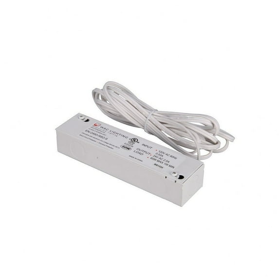 EN-24100-RB2-S-WAC Lighting-Accessory-24V 100W Class2 Straight Edge Electronic Transformer-1.63 Inches Wide by 1.25 Inches High