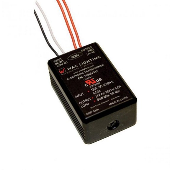 EN-2460-R2-WAC Lighting-Accessory-24V 60W Electronic Class 2 Transformer in Functional Style-1.63 Inches Wide by 1.25 Inches High