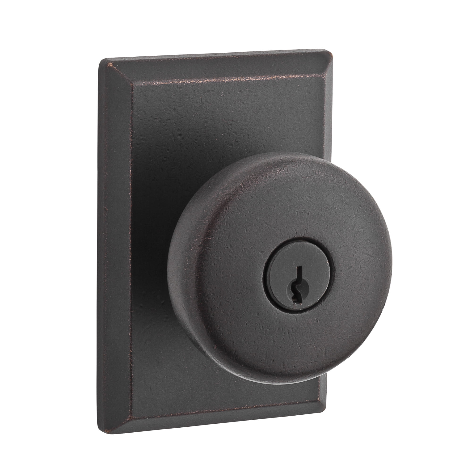Baldwin Dark Bronze Round Keyed Entry Door Knob