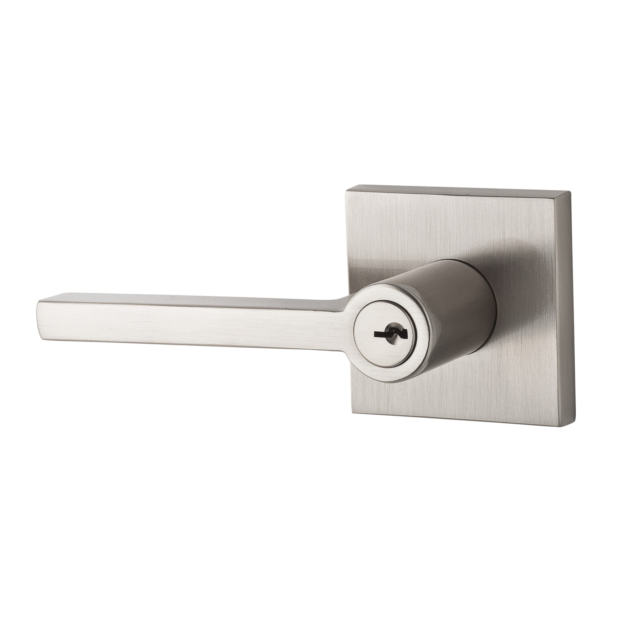 Satin Nickel Contemporary Square Lever Entry Lockset