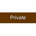 thumbnail image 1 of EN17BN National Marker Engraved PRIVATE Sign, 3 Inches x 10 Inches Brown, 2 Ply Plastic, 1 of 1