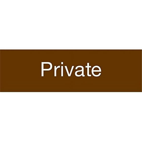 EN17BN National Marker Engraved PRIVATE Sign, 3 Inches x 10 Inches Brown, 2 Ply Plastic