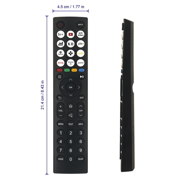 EN2AE30H Replacement Remote Control, Fit for Hisense UHD Smart TV 75A6G 70A6G 65A6G 60A6G 55A6G EN2A27 EN2B27 EN2C27 EN2D27 EN2G27 EN2AS27H EN2BN27H EN2AN27H EN2A127H EN2A27HT