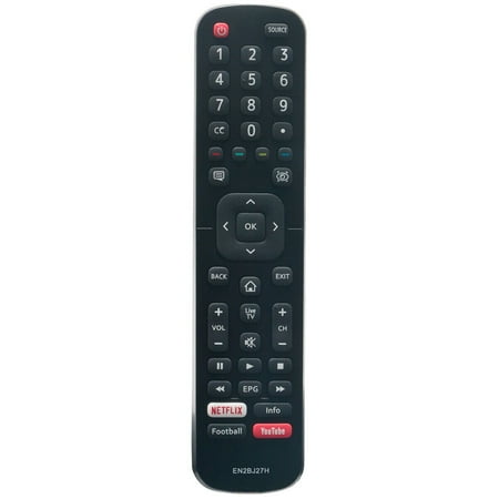 EN2BJ27H Replace Remote for Hisense TV with Netflix Info Football Youtube Key
