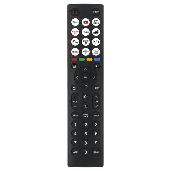 EN2N36H Replacement Remote Control, Fit for Hisense Vidaa Smart TV EN2N36H(0011) 32A4KTUK 40A4KTUK 32E4KTUK 40E4KTUK 58A6KTUK 65A6KTUK 32A5KQTUK 40A5KQTUK 55E7KQTUK