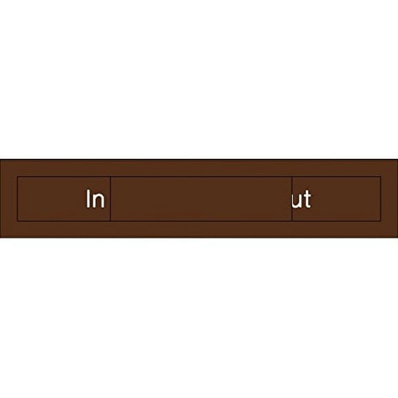 EN306BN National Marker Engraved in Out 2 Inches x 10 Inches, Brown, 2Ply Plastic