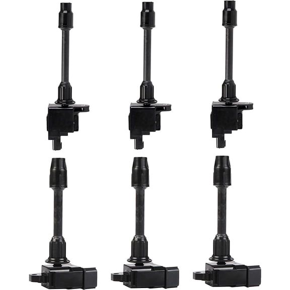 ENA Set of 6 Ignition Coil Pack Front and Rear 2000 2001 Compatible with Infiniti Nissan 00 01 Maxima I30 3.0L V6 Replacement for UF348 UF363 C1266 C1267