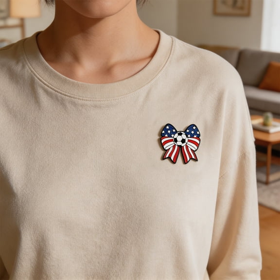 ENAMEL FOOTBALL MATCH PIN – COMMEMORATIVE SOUVENIR BADGE 2026 USA Canada Mexico, Licensed Event Memorabilia Pin for Jerseys, Caps, Collector Displays