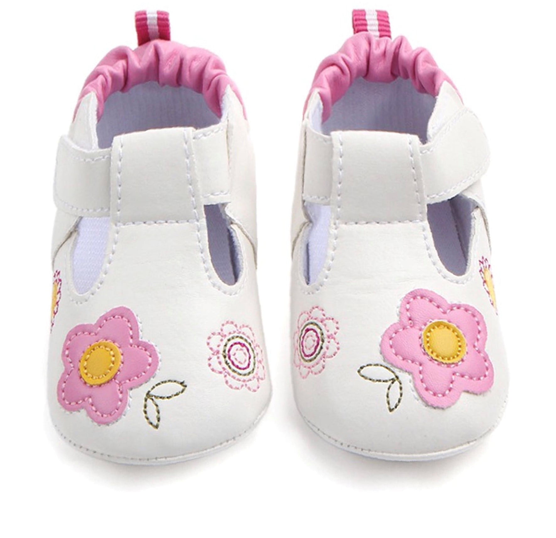 ENARI Baby Girl Crib Indoor Shoes 1218 Months White Leather Female