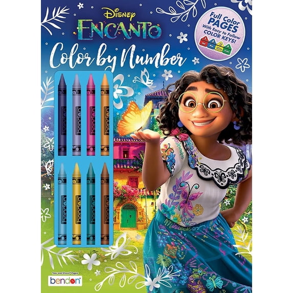 ENCANTO COLOR BY NUMBER WITH CRAYONS