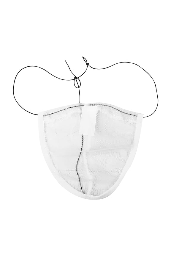 Mens Underwear Thong,Sexy Mesh G String Underwear for Men Soft Stretch Breathable Low Rise Novelty Briefs,White XL