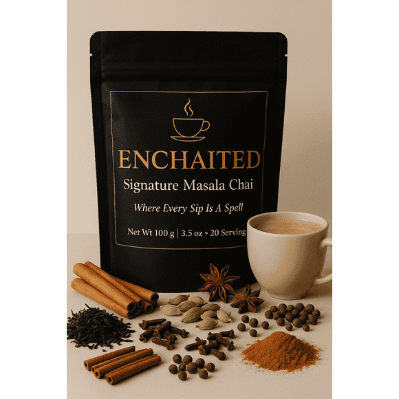 ENCHAITED Masala Chai Loose Leaf Tea, Signature Blend, 3.5 oz