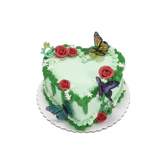 ENCHANTED GARDEN HEART CAKE