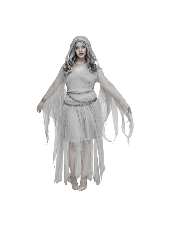 Enchanted Ghost Halloween Costume for Adults, Women's Size 2X(20/22W), by Way to Celebrate