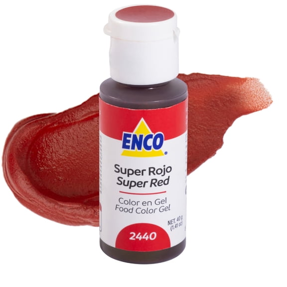 ENCO Food Coloring Gel GGA1 Super Red 1.41 oz (40g) Concentrated, Vegan