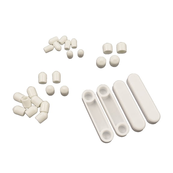 END CAPS ASST 2 WHT (Pack of 1)