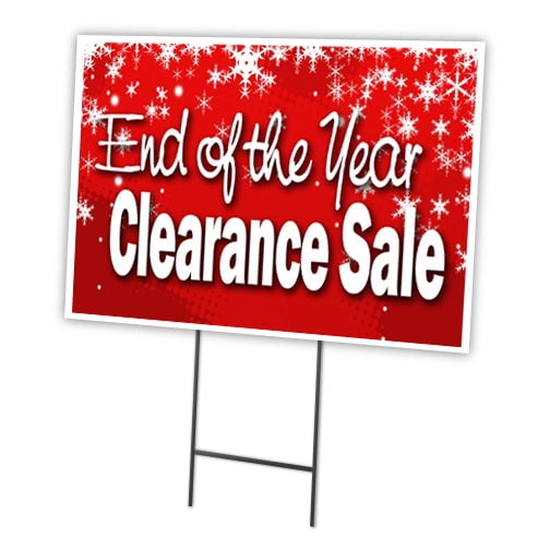 END OF THE YEAR CLEARANCE SALE 12"x16" Yard Sign & Stake outdoor plastic