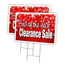 END OF THE YEAR CLEARANCE SALE 2 Pack Of 12" x 16" Yard Sign & Stake outdoor plastic | Advertise Your Business | Stake Included Image On Front Only | Made in The USA