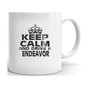 ENDEAVOR Keep Calm and Drive Coffee Tea Ceramic Mug Office Work Cup Gift 11 oz