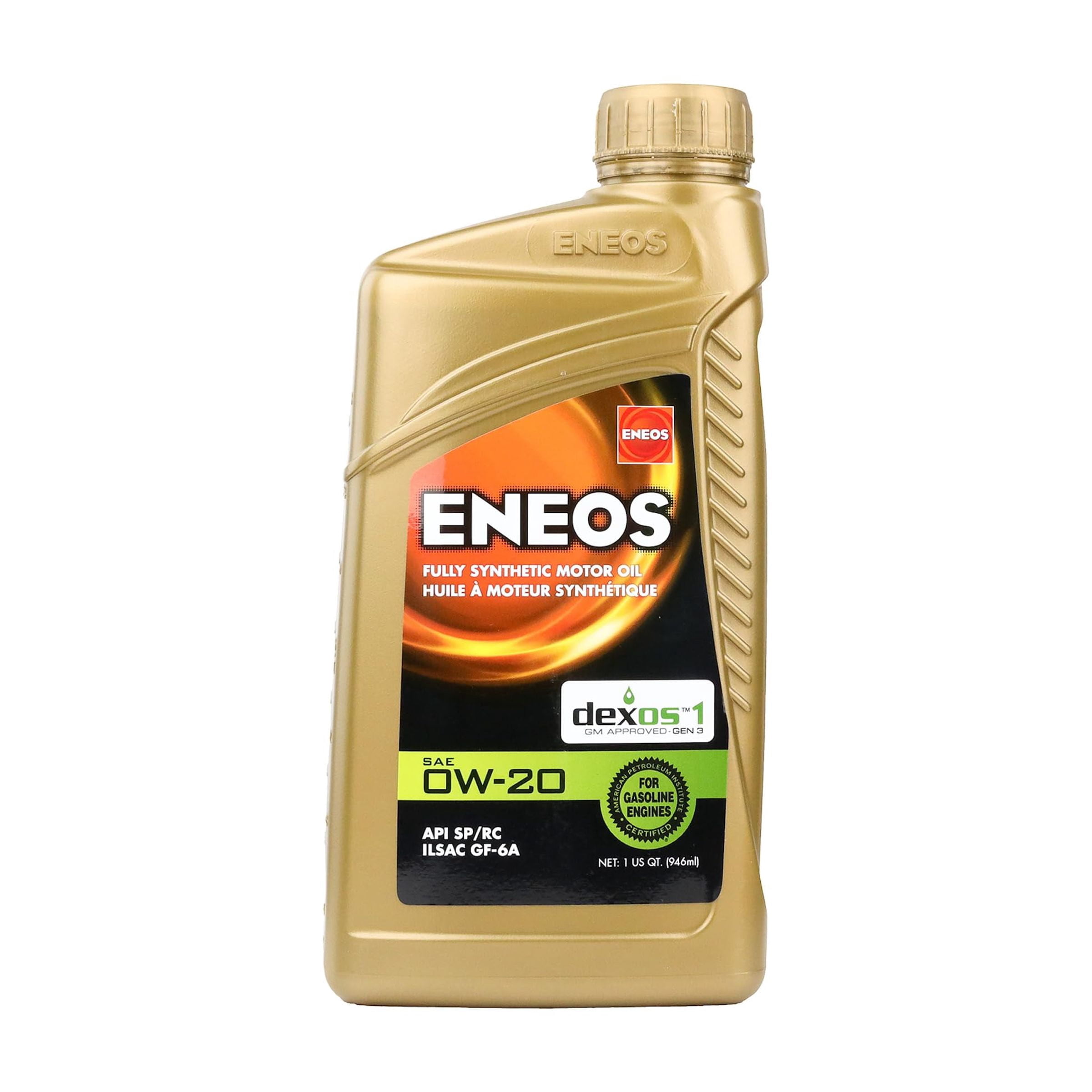 ENEOS Full Syn Oil Dexos 1 0w20 1 Qt P/N - 3701-300 - Walmart.com