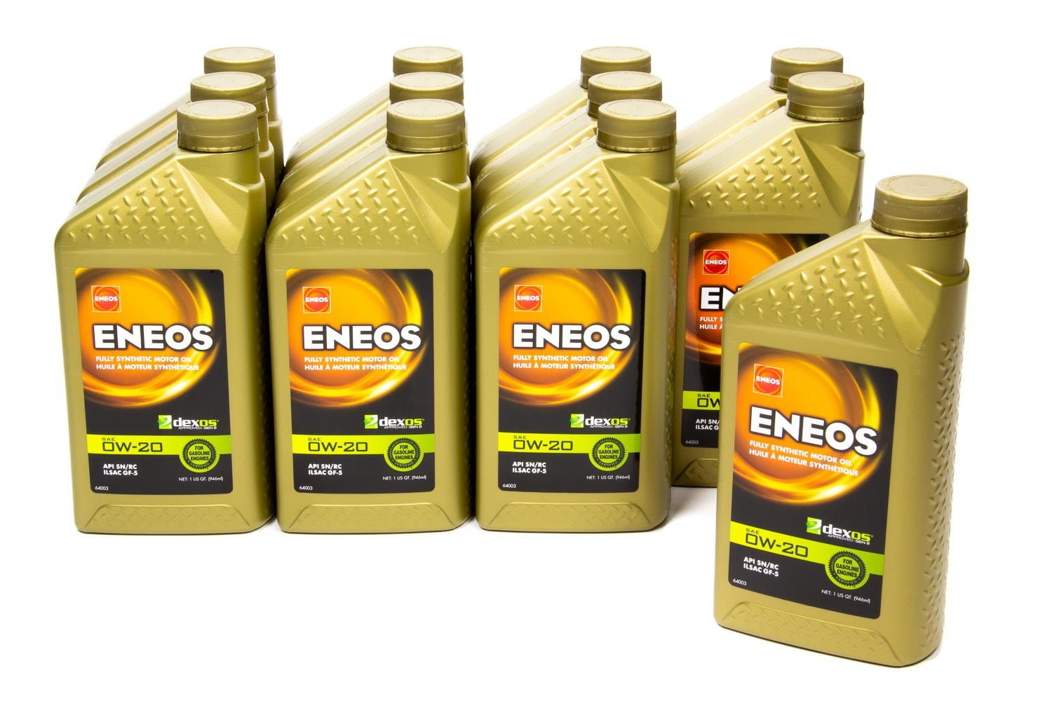 ENEOS Full Syn Oil Dexos 1 Case 0w20 12 x 1 Qt P/N - 3701-301