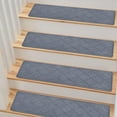 thumbnail image 1 of ENERFACE Non-Slip Carpet Stair Treads for Wooden Steps – 8" x 30" Reusable Adhesive Stair Rugs for Kids, Seniors & Pets, Indoor Polyester Surface with TPR Backing, Dark Grey, 1 of 7
