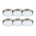 thumbnail image 1 of ENERGETIC 12" LED Ceiling Light, Dimmable Modern Flush Mount, Brushed Nickel, Selectable Color and Watts, 6 Pack, 1 of 7
