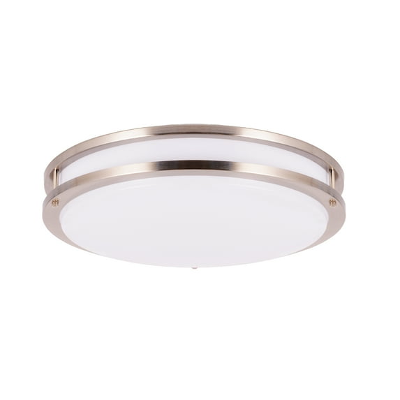 ENERGETIC 16" LED Ceiling Light Dimmable Modern Flush Mount Brushed Nickel 3 Color Adjustable