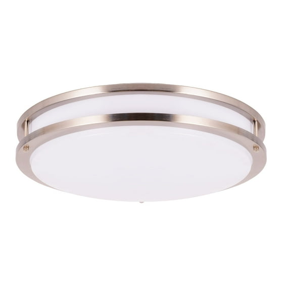 ENERGETIC 18" LED Ceiling Light, Dimmable Modern Flush Mount Lamp, Brushed Nickel, 3000K/4000K/5000K