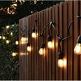 thumbnail image 1 of ENERGETIC 48ft Outdoor String Lights with 16 11W S14 Edison Bulbs(1 Spare), Black Waterproof IP65, UL Listed, 1 of 5