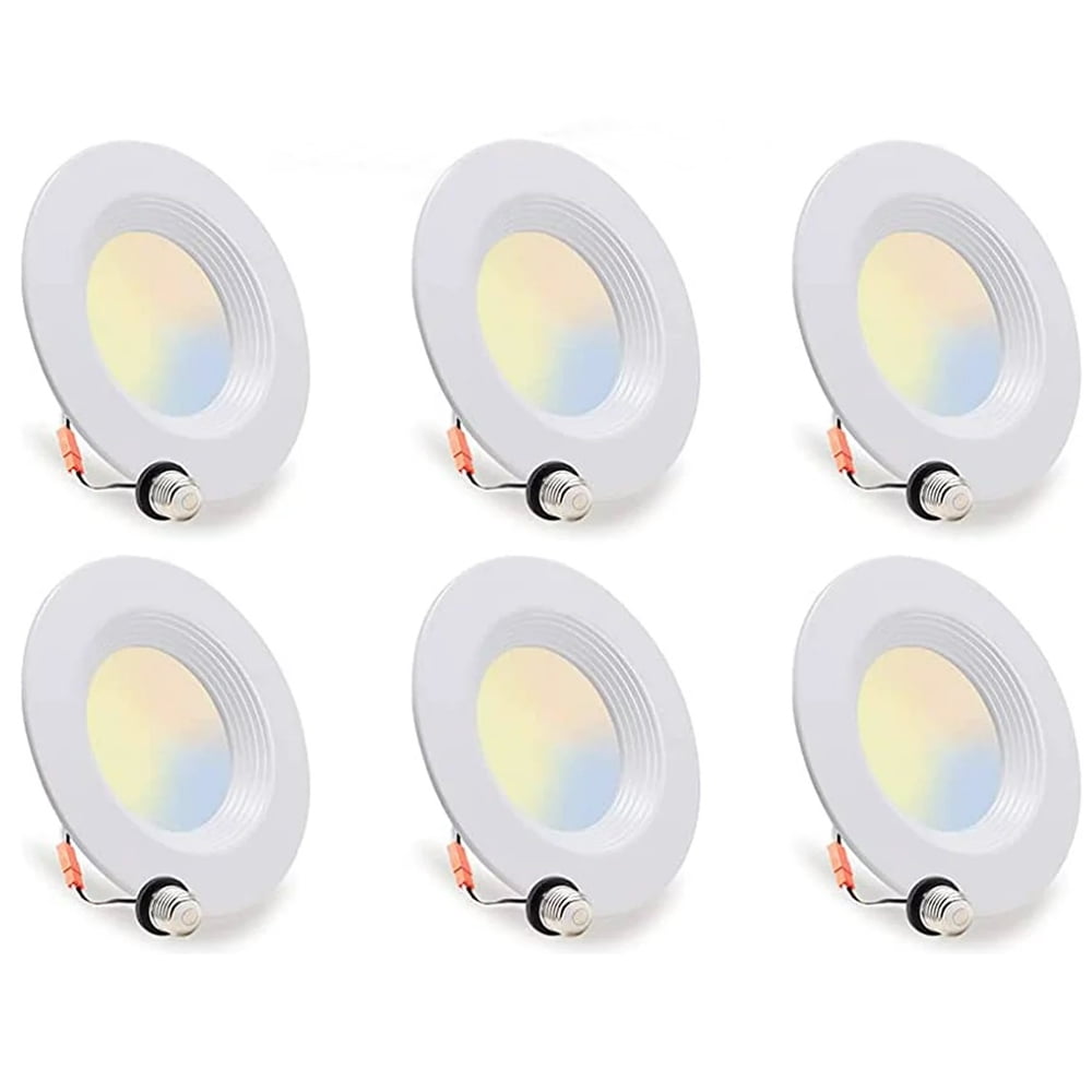White Aluminum Round Dimmable LED Recessed Downlight Kit
