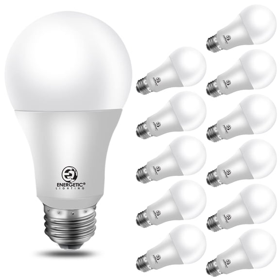 ENERGETIC A19 Dimmable LED Light Bulb,13.5 Watts(100W Equivalent), 1600 Lumens,Warm White 3000K, E26 Base, UL Listed, 12 Pack